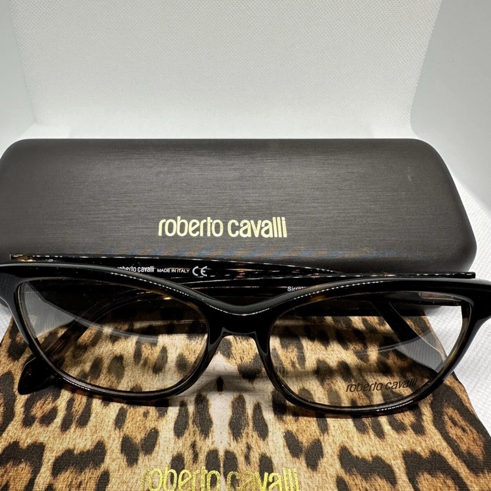 Roberto Cavalli Black and Brown Eyeglasses
